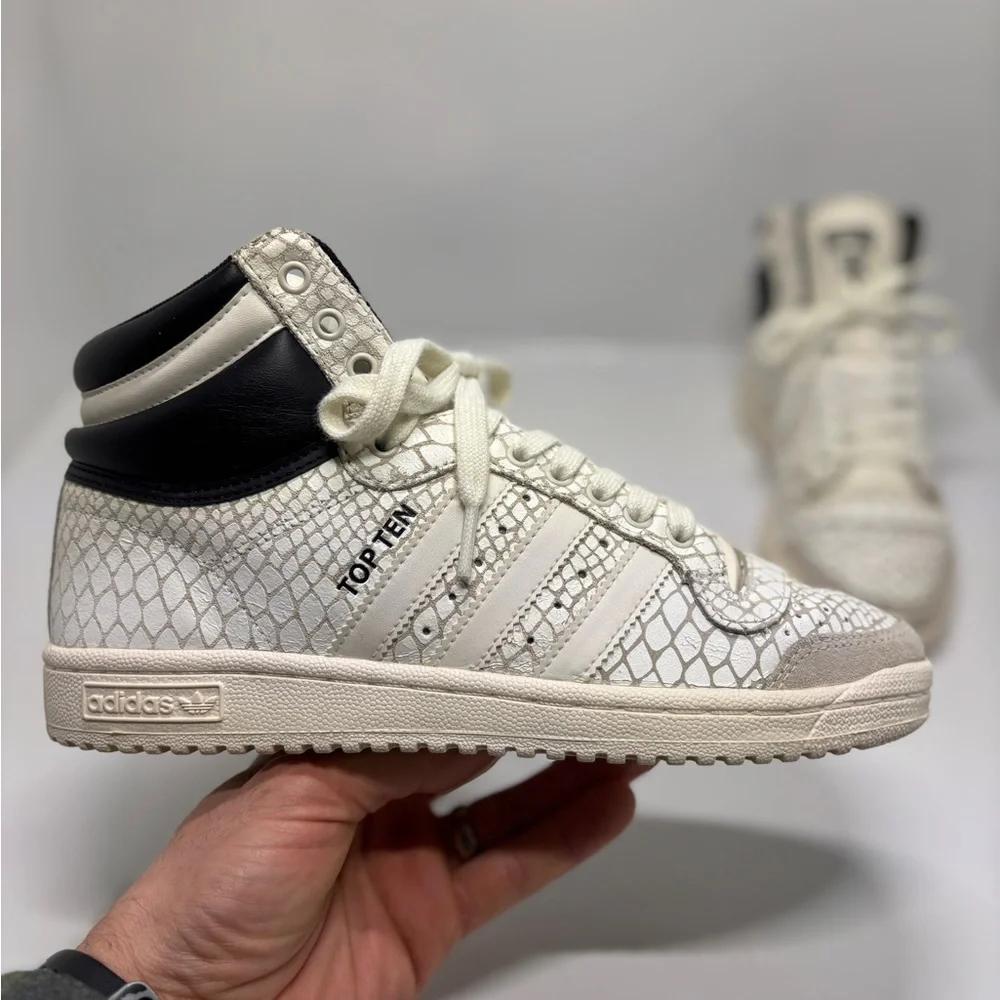 Adidas Top Ten Hi Snakeskin Women’s Size 8 Rare Retro High Top Sneakers - Picture 11 of 16